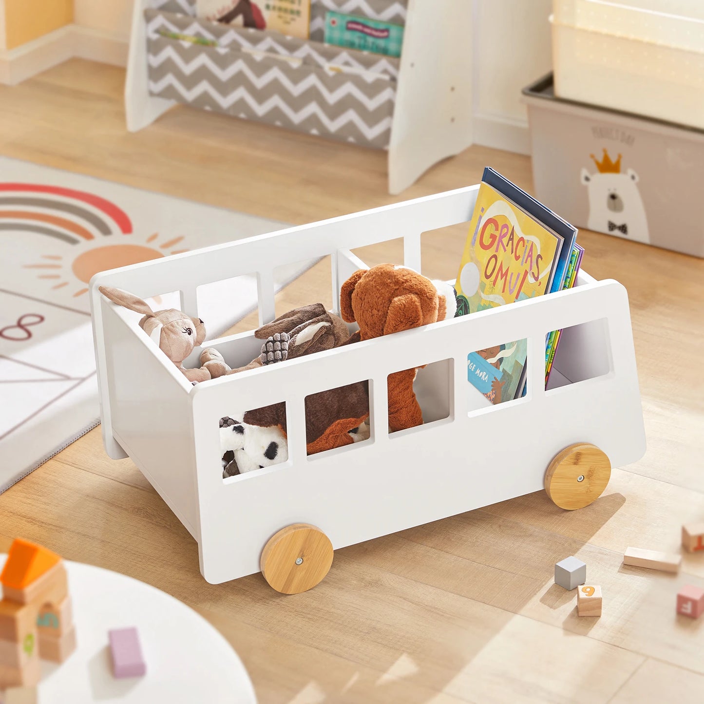 Coffre A Jouet Bibliotheque Enfant